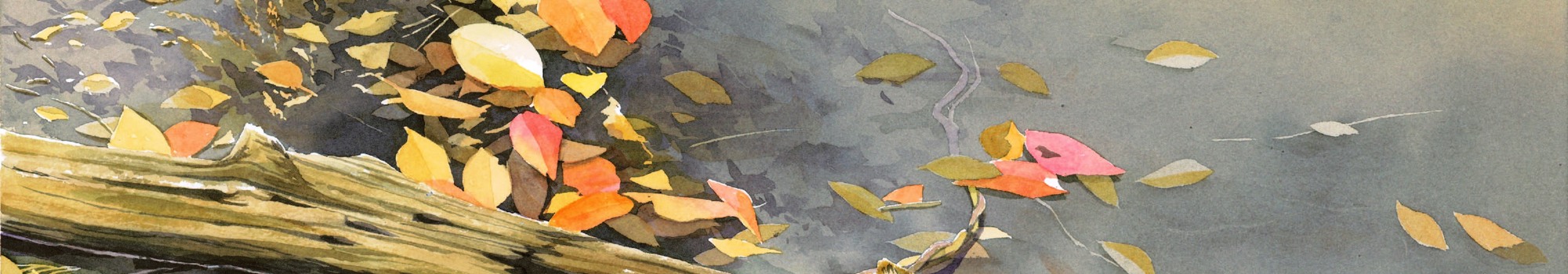 Abe Toshiyuki Autumn On The Water 35X50cm Laura Adams